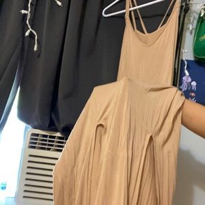 Long tan sundress